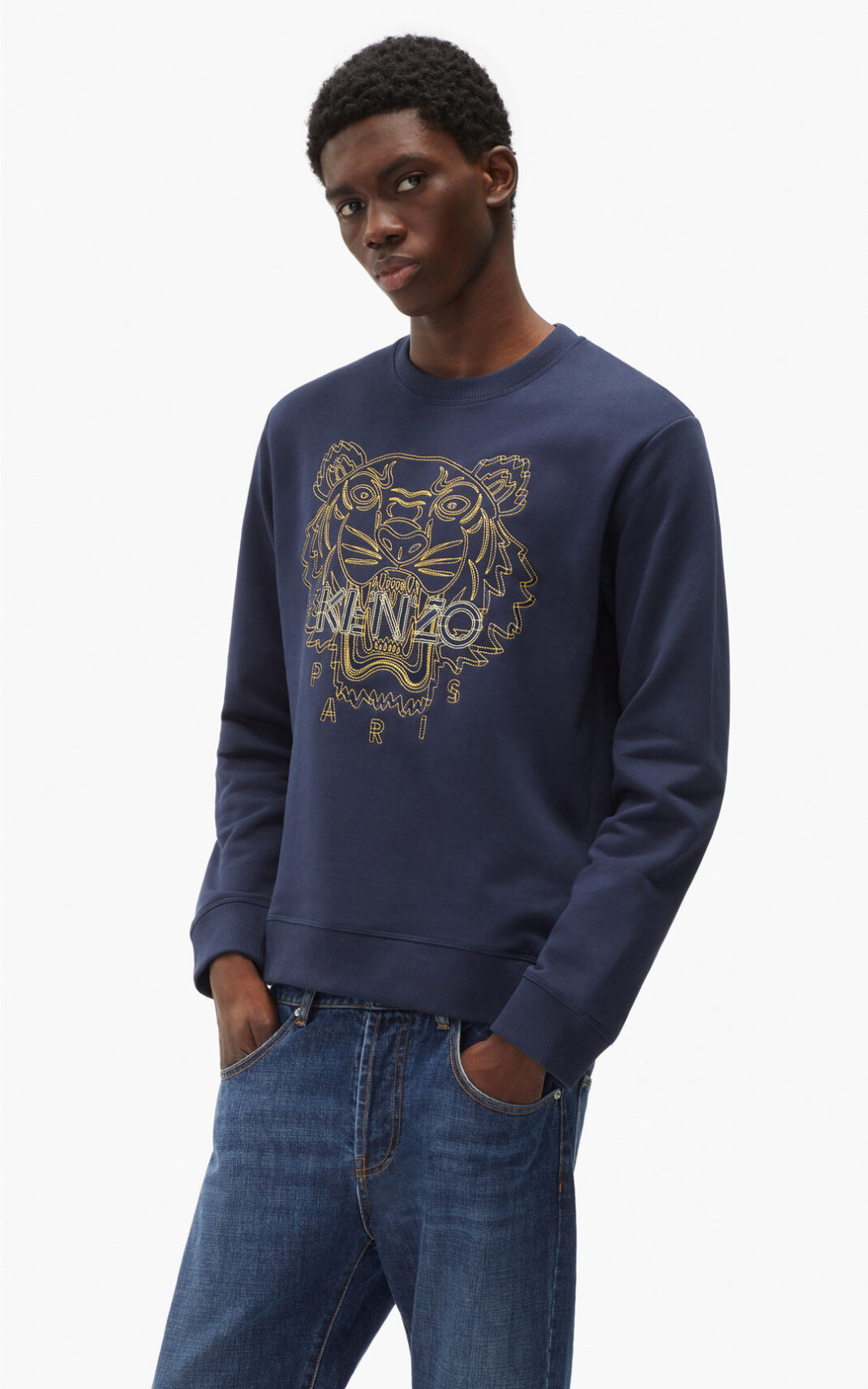 Sweat Kenzo Homme Tiger Bleu Marine Bleu PLJYA-2839